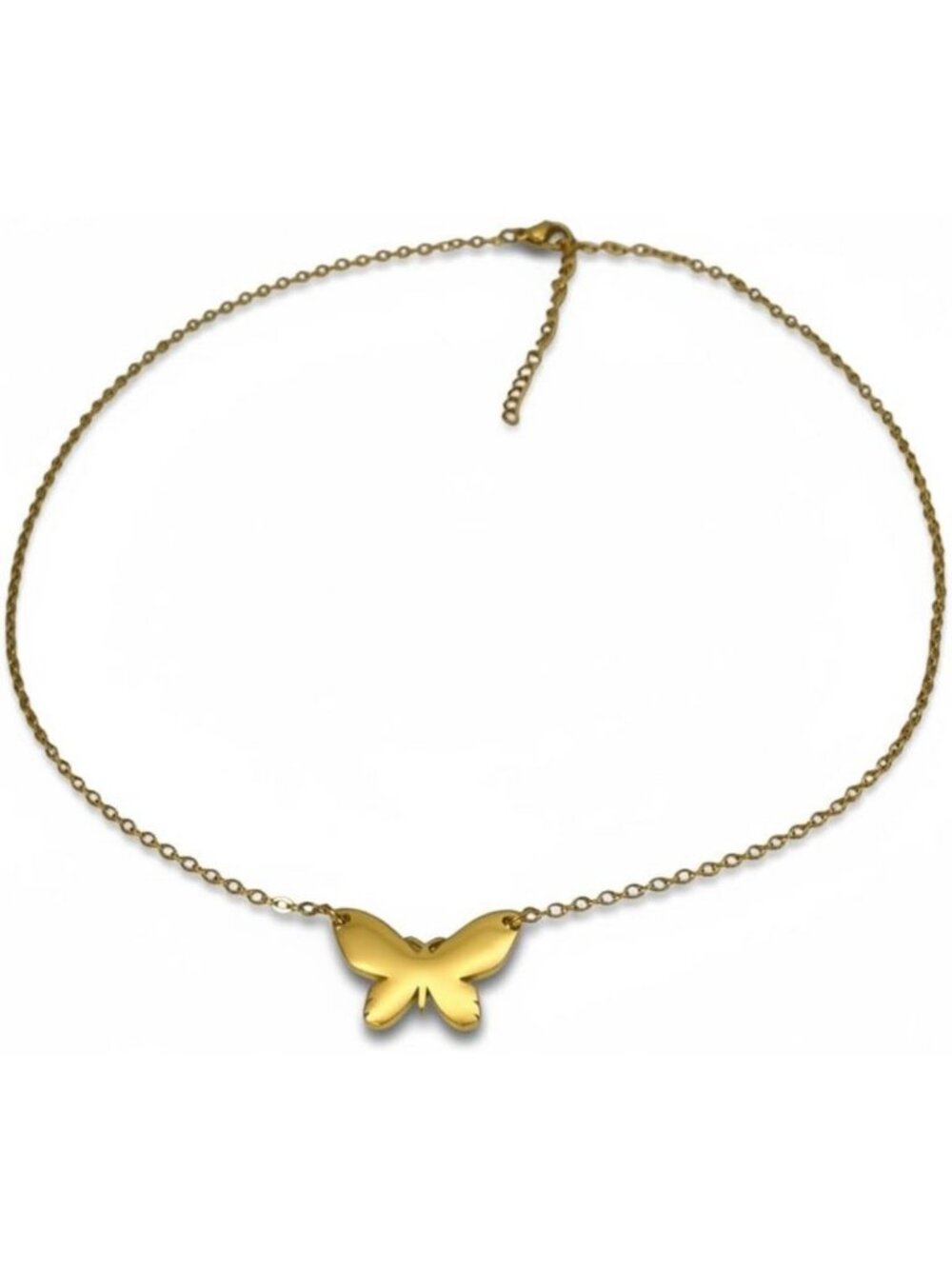 Delicate 18K Gold Plated Butterfly Pendant Necklace, Fashion Jewelry for Women